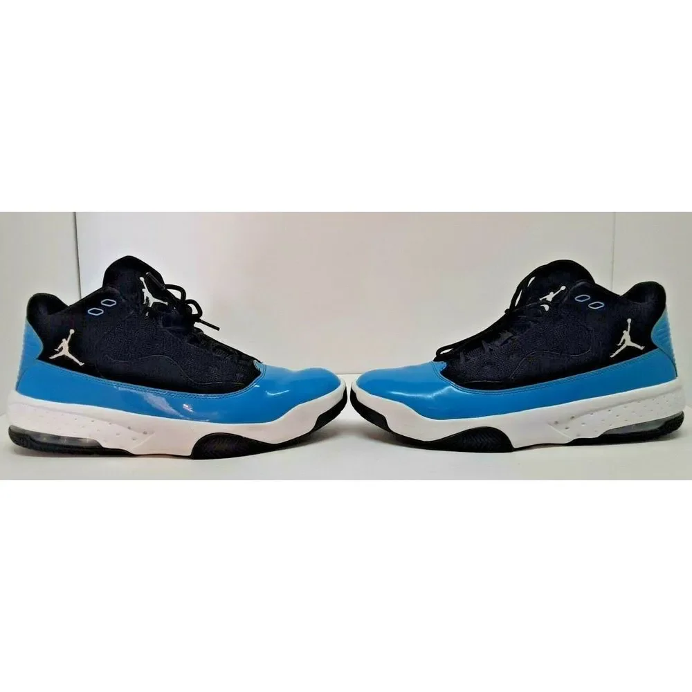Men's Nike Air Jordan Max Aura 2 'UNC' Shoe Size 9.5 Black White Blue CK6636-041